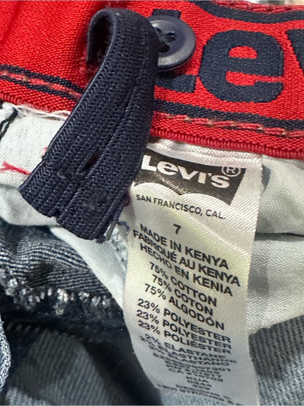 Levi’s boys adjustable denim jeans size 7 - Picture 4 of 5